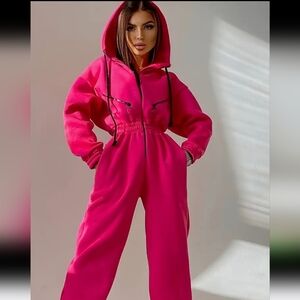 2 CUTE Rose Red JUMPSUIT